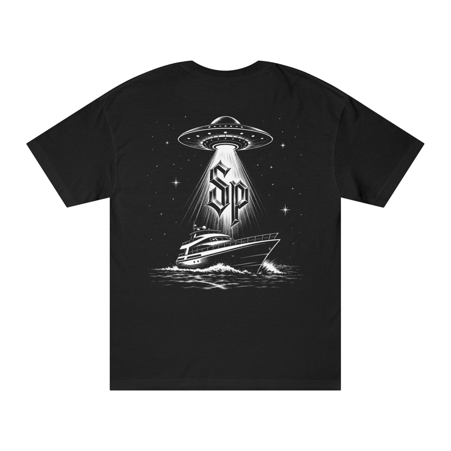 Alien Abduction Yacht Tee — Retro UFO Graphic T-Shirt